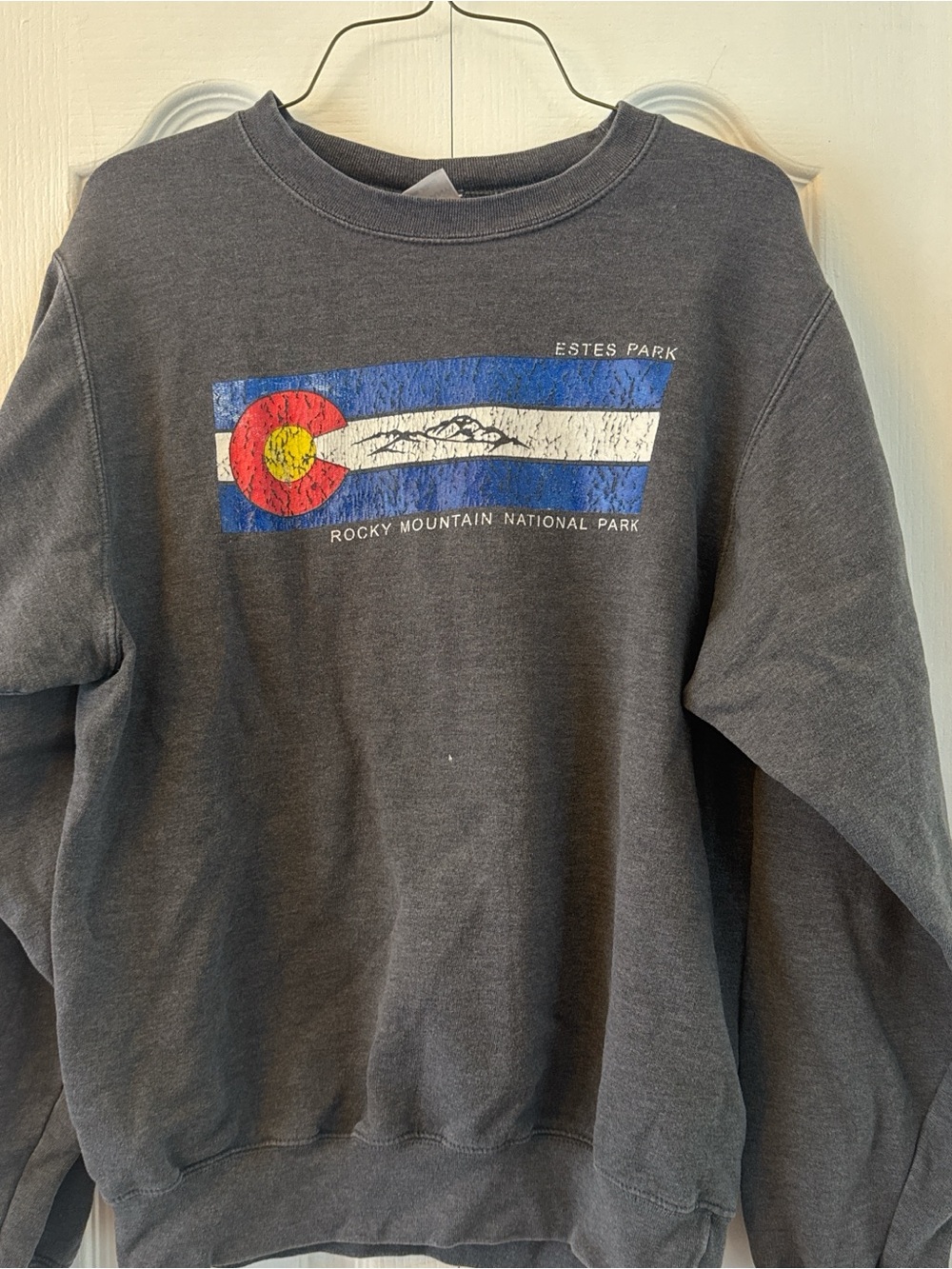 Rocky Mountain National Park Estes Park Graphic Sweatshirt - Charcoal